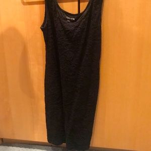 Black fitted tank dress